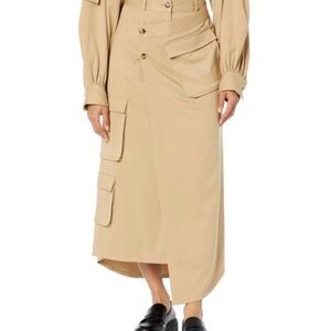 The Drop Karenbritchick Travertine Long Asym Cargo skirt